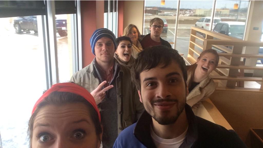 chelseacannedy's tweet image. No rain or shine, or snow or sleet can keep us from our Dobe dollar tacos ❄️☁️☔️