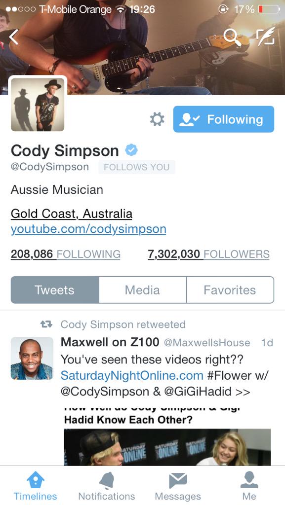 CodysApparel's tweet image. HE FOLLOWED ME OMG