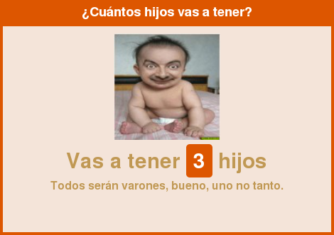 leninhernande17's tweet photo. Vas a tener 3 hijos - Todos ser&amp;aacute;n varones, bueno, uno no tanto. --> Realiza tu test en: http://t.co/4ABax5n3rq http://t.co/Gzj2IoSIqP