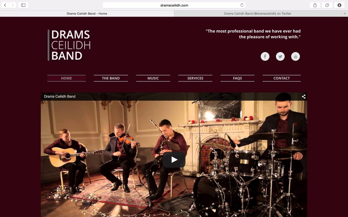 Check out our brand new website at dramsceilidh.com #burgandy