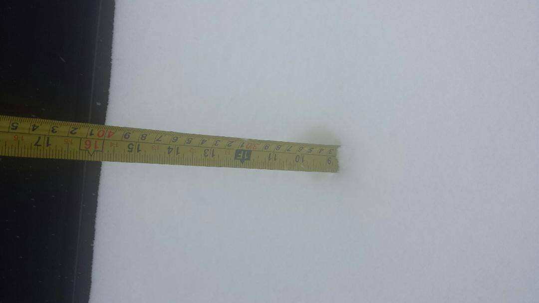 GuardianMason's tweet photo. 9 inches of snow in Somerset as of 1510 hrs http://t.co/Df5bUM5XA7