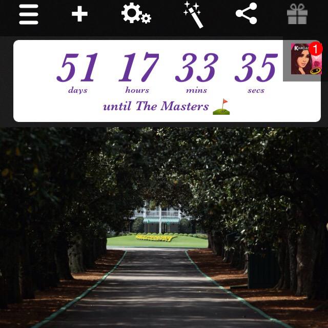 #JustSaying 
#MastersCountdown