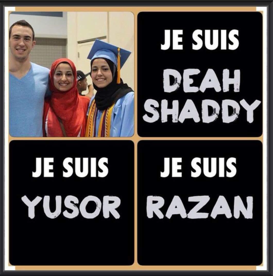 Paix à leurs âmes  #DeahYusorRazan