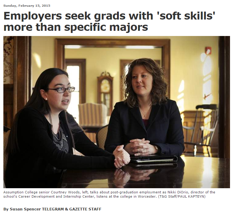 AssumptionUMA's tweet image. Congrats to #AssumptionCollege&apos;s Courtney Woods &amp;amp; #ACClassof2015 for their post-grad jobs @SmartColleges #LiberalArts