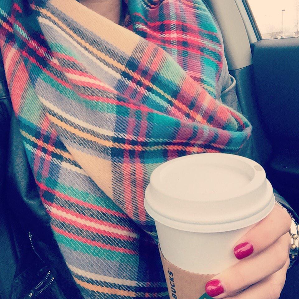 JCOutpost's tweet image. #blanketscarf and Starbucks kinda snow day! We have 2 left!! #JCOutpost #blanketscarf #snowday