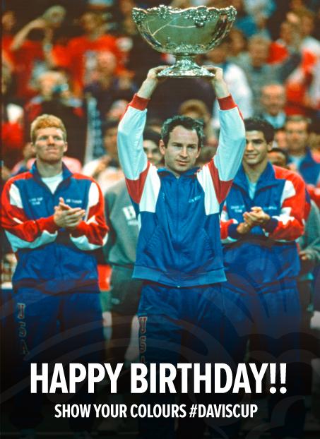 Happy Birthday 5-time Champion & Commitment Award winner John McEnroe! McEnroe won 59 of his 69 rubbers! 