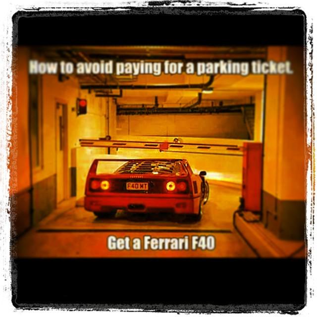 OnlyFerrariPics's tweet image. #HowToAvoid #Paying #ParkingTicket #Ferrari #F40 #WhyNot #FuckIt #Parking #Cars #OhWell #ItsOK #LowRider #Haha #lma…