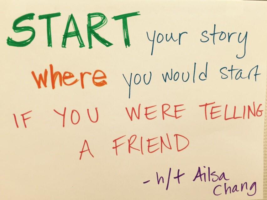 ajmacadam's tweet photo. Audio storytelling tip of the day (h/t @ailsachang ) #pubtraining http://t.co/0HmI4CcIFk