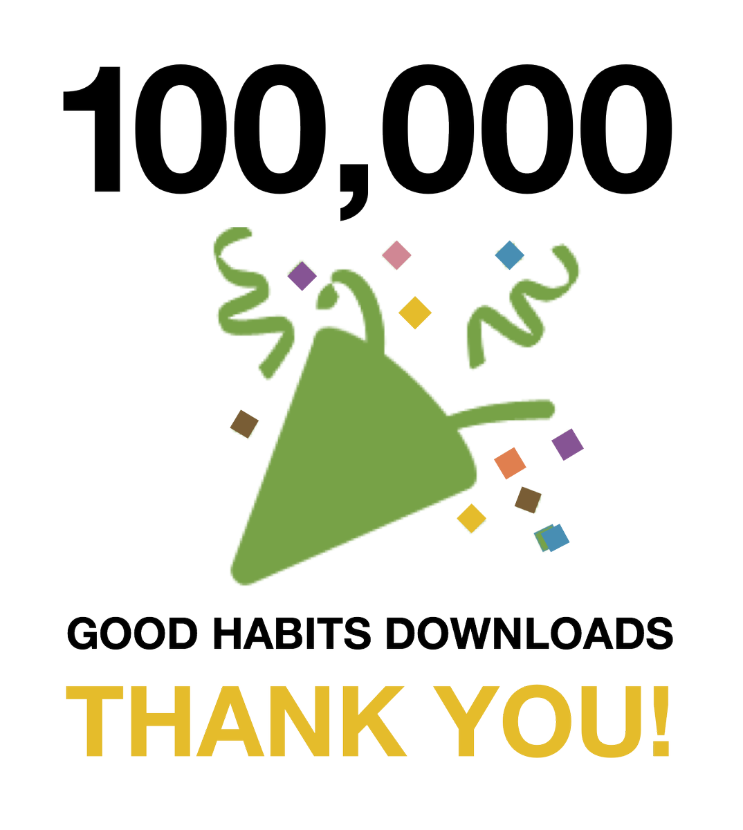 GoodToHearUK's tweet photo. 100,000 Good Habits downloads! Thank you! http://t.co/fJcuJbNly6