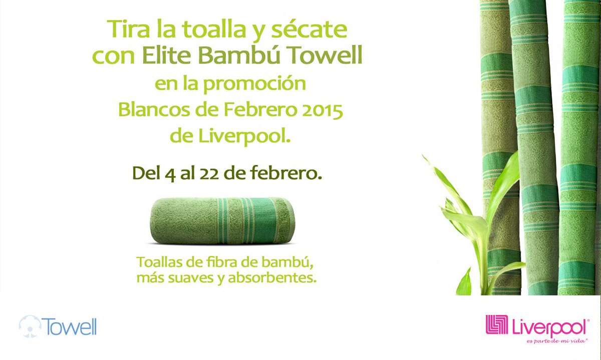 towelmex's tweet photo. ¿ya tienes tu obsequio para este 14-Feb?. Sé diferente y original. Adquiere la nueva ELITE BAMBU en @liverpoolmexico http://t.co/1JKgacs39G
