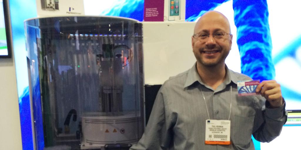 RevvityInc's tweet image. We made his day!  See us at Booth 537 #SLAS2015 &amp;amp; maybe we can “Make your Day” too.