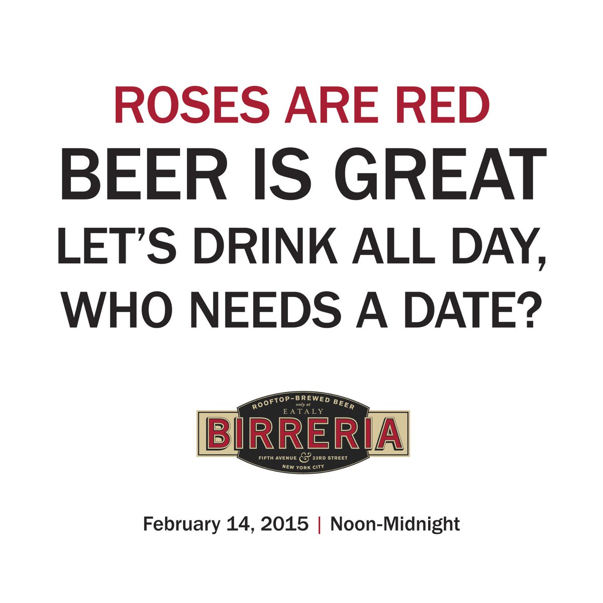 Valentines Day <a href="/Eataly/">Eataly</a> blog.eataly.com/one-night-stan… This is going to be great, really great.
