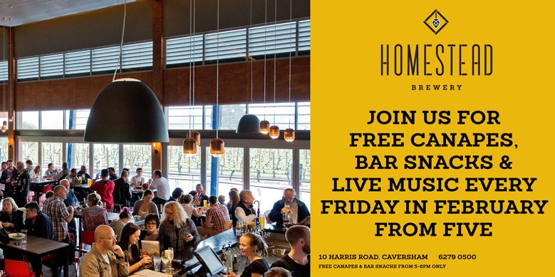 homesteadbrew's tweet photo. Join us for free food &amp; live music every Friday in Feb.  5pm-6pm.  
#FridayFreebie #beer #livemusic #swanvalley http://t.co/Rt9Jmi0W9V