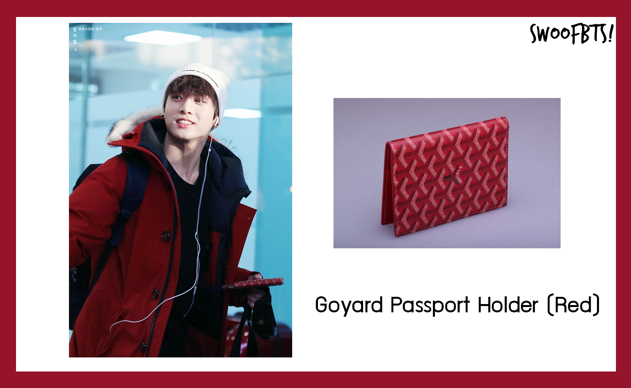 goyard passport holder red