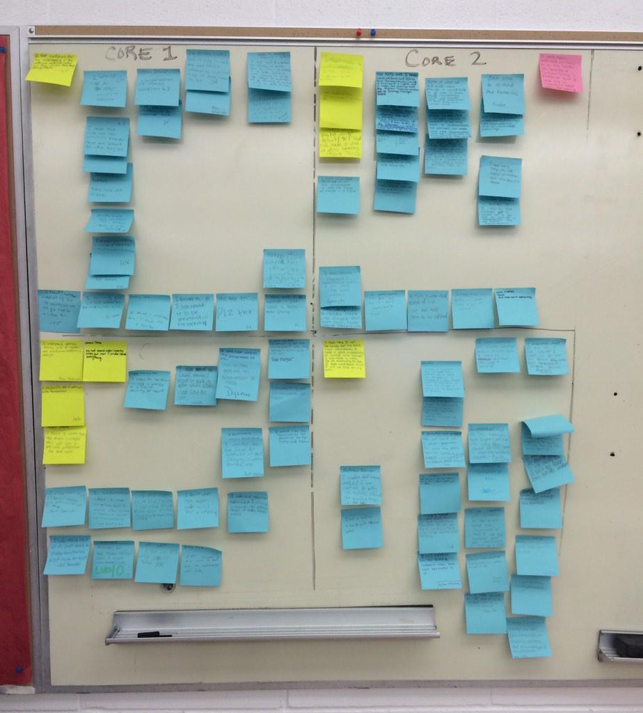 mariagalanis's tweet image. Check for understanding w Post-it notes in @ltcbow sci class! #formative #assessment #engagesms #engage109 @mfaust