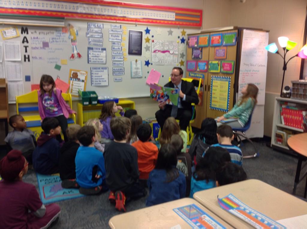 Thank you to our Mystery Reader, Mr. Davidman.  We loved your stories!#students#gwgreats