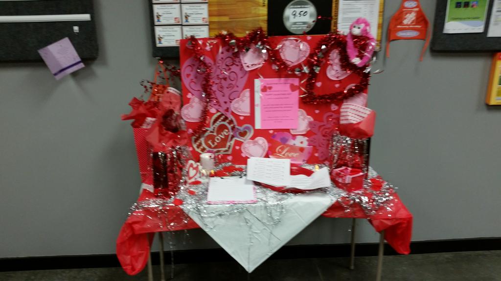 Valentines day grams extravaganza table at #0776.we are ready to sale our candy grams.
