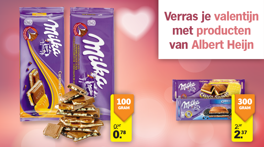 #Valentijn tip 1!
Milka chocolade