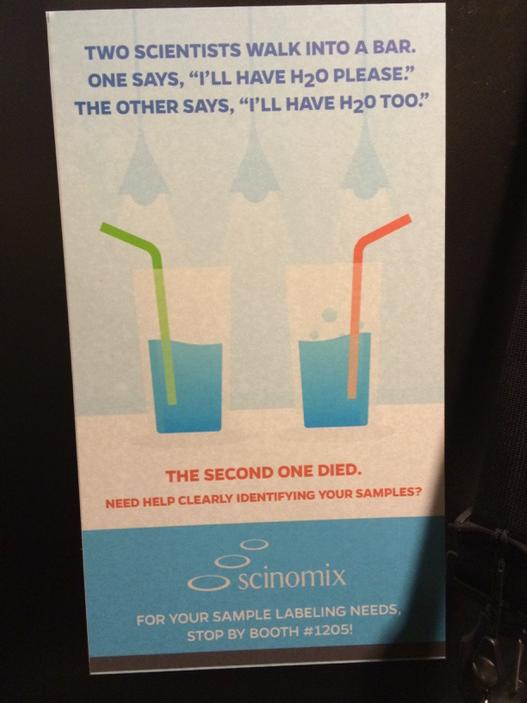 JKamens's tweet image. #SLAS2015 ads in the bathroom. Hehe.