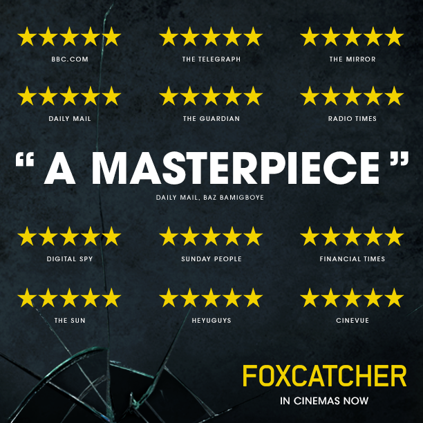 See #FOXCATCHER this #EEWednesday, starring @SteveCarell, <a href="/MarkRuffalo/">Mark Ruffalo</a> &amp; @ChanningTatum.