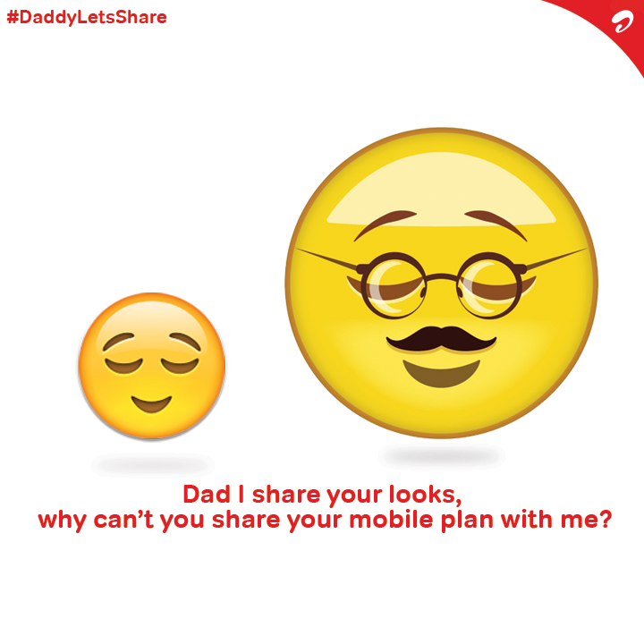 airtelindia's tweet photo. Try this trick to #KeepDadHappy. Get him to share his mobile plan with you. – http://t.co/imJanoPdL9 http://t.co/mPlm3qcuHS