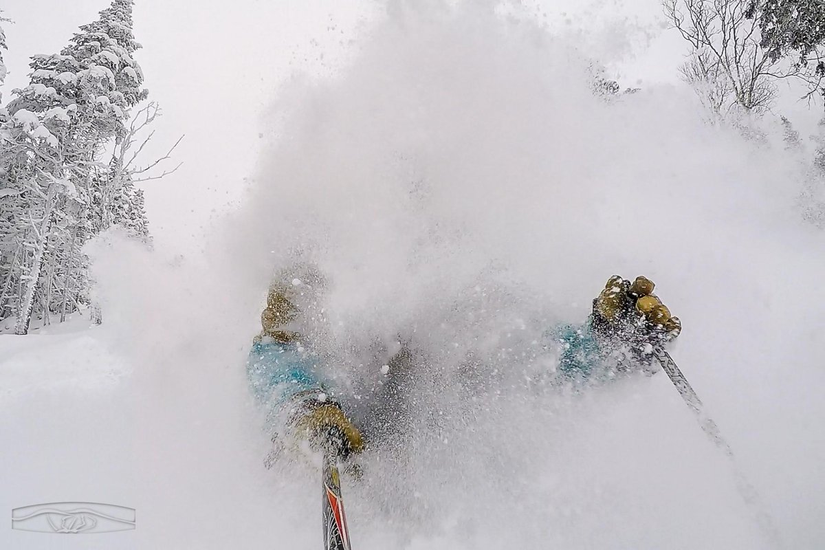 SaddlebackMaine's tweet photo. Skiing through the #whiteroom on a Working Man's Powder Day. #Powder #TrailLessSkied http://t.co/yrz1ngk33v