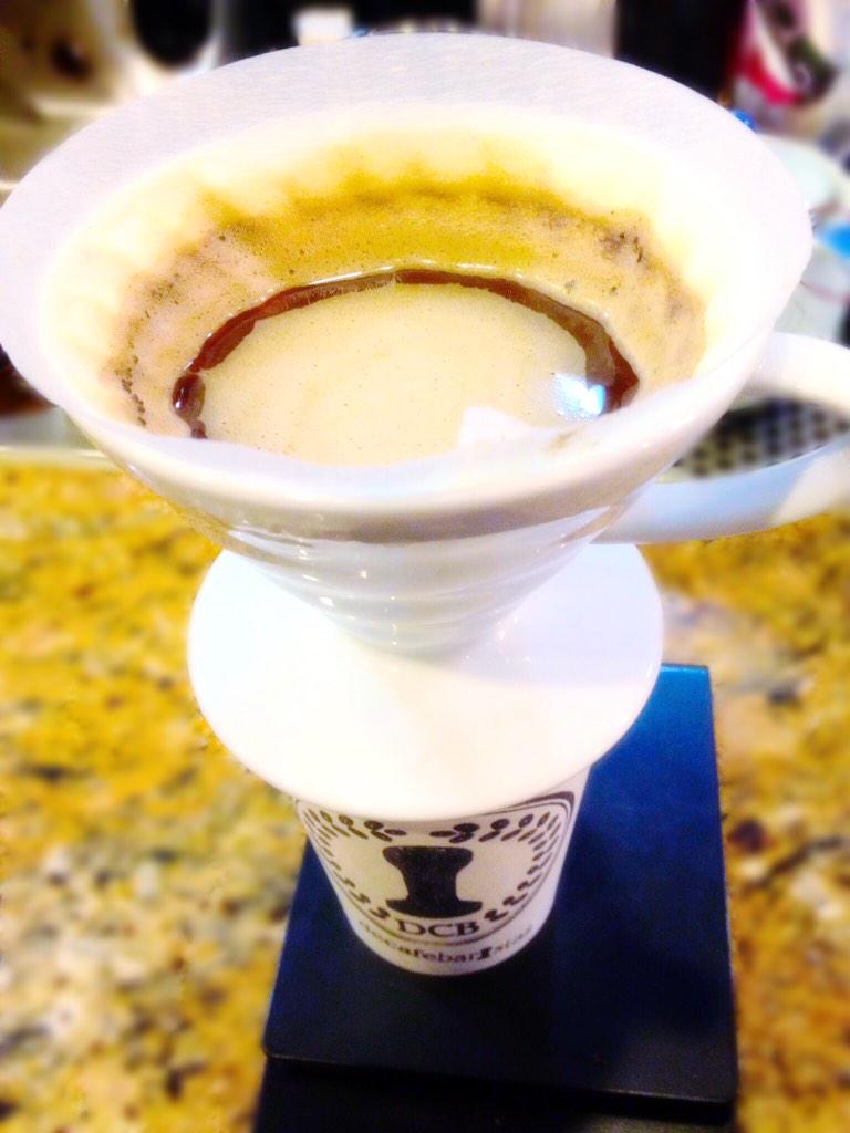 DeCafeBaristas's tweet photo. On the run??? Grab a pour over to go!!! Our Ethiopian Yirgacheffe is sweet and delicious #v60 #hario #coffee http://t.co/BzAgCqm8ys