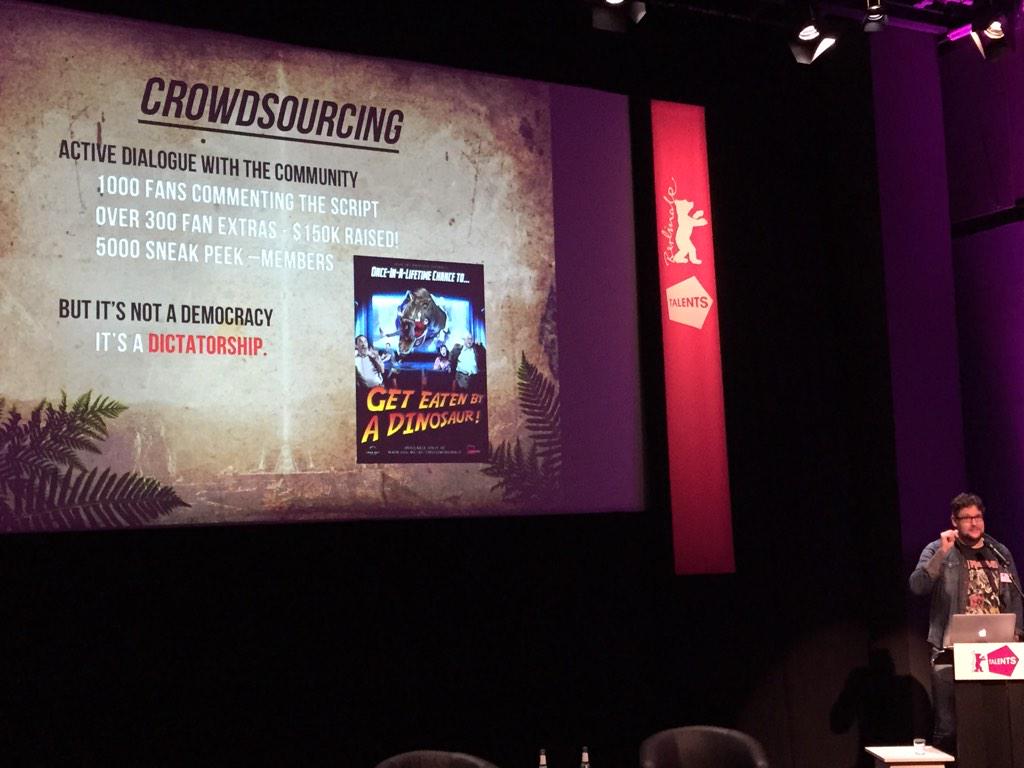 Kinomaticapp's tweet image. Iron Sky Timo on the extremes of building dialogue with yr film's community #Berlinale #BerlinaleTalents #filmmaking