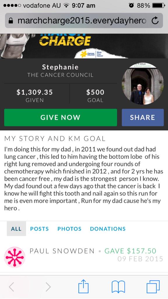 123weesteph's tweet image. Thanks @PGsnowden 4 donating :)  smashed my goal :)please everyone keep donating  #moveovercancer @themarchcharge
