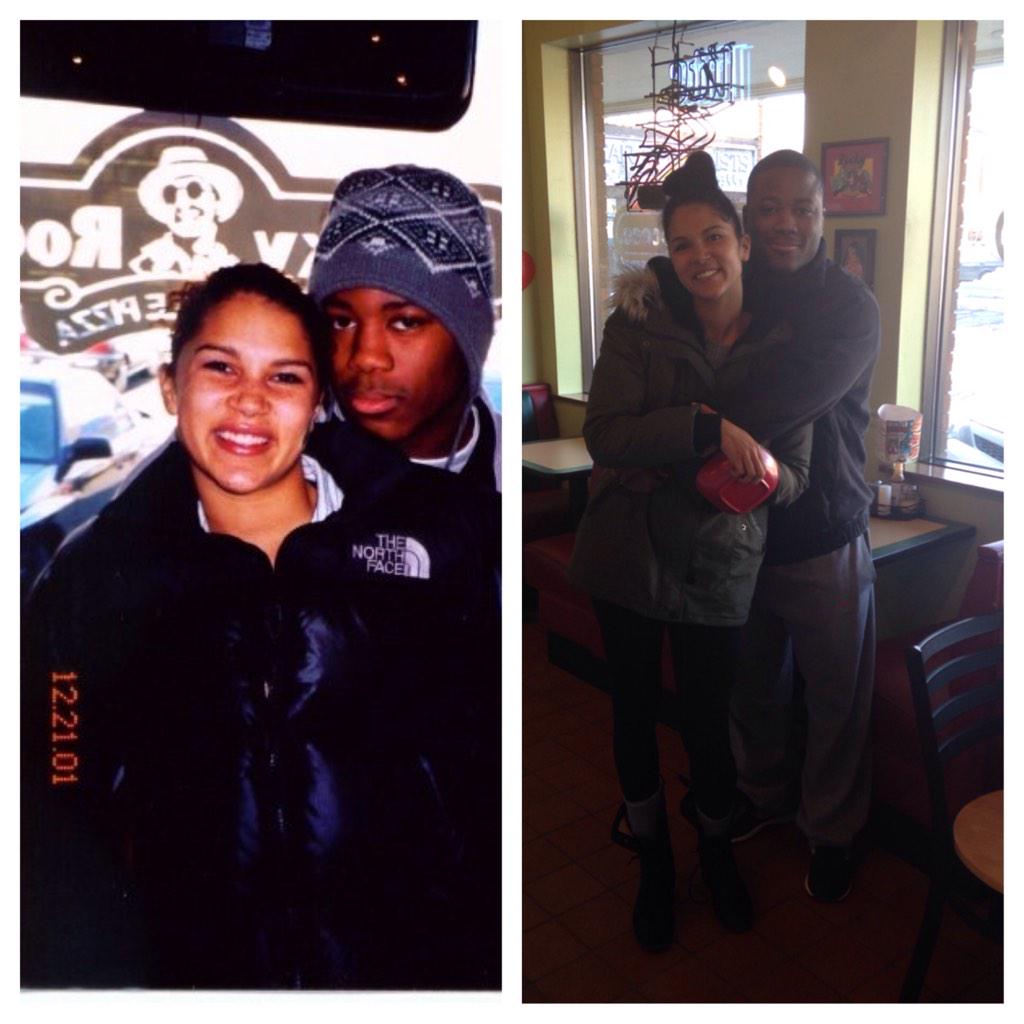 PeteWeiden's tweet photo. From 2001 to 2015 @rockyrococo with @Emaree23 #sister#backintheday#vcity http://t.co/ofD1CvR31S