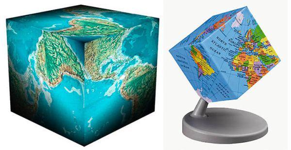 Где квадратная земля. Квадратный Глобус. Глобус в форме Куба. Планета в форме Куба. Земля кубической формы.