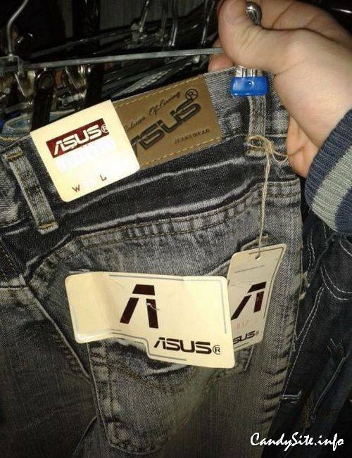 ASUSUSA's tweet photo. ASUS makes jeans now? We didn't know either.. #notASUS via #PCMasterRace http://t.co/1gaqlAySlK