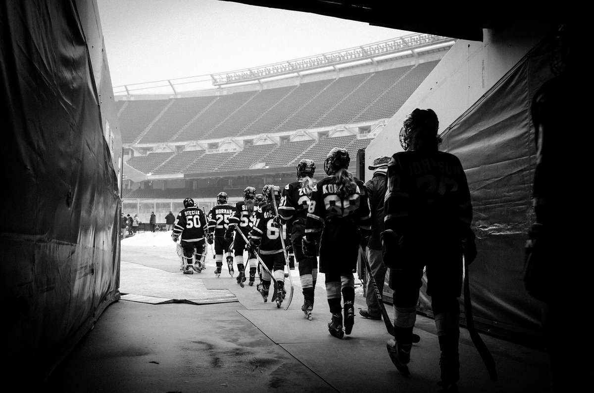 <a href="/ChicagoMission/">Chicago Mission AAA</a> @CoyoteLogistics U12 Girls entering Soldier Field <a href="/HkyCityClassic/">Hockey City Classic</a> Awesome experience for our girls!