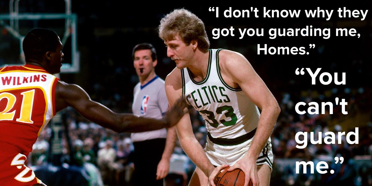You wouldn't believe what he said': The greatest trash talker ever, Larry Bird - The Athletic