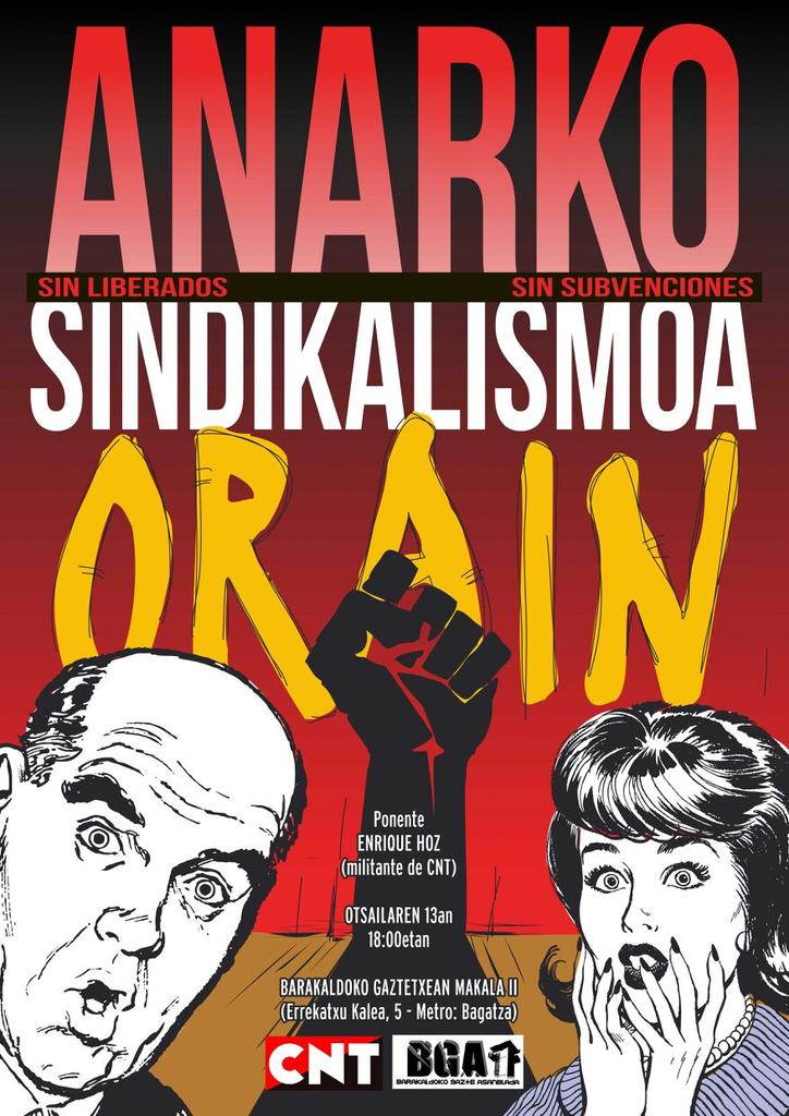 Ostiralean <a href="/CNTsindikatua/">CNT Bilbao Sindikatua</a> ta BGAk antolatutako hitzaldia Makala II-n 18:00tan #Antiostiralak herrikolore.org/index.php/herr…