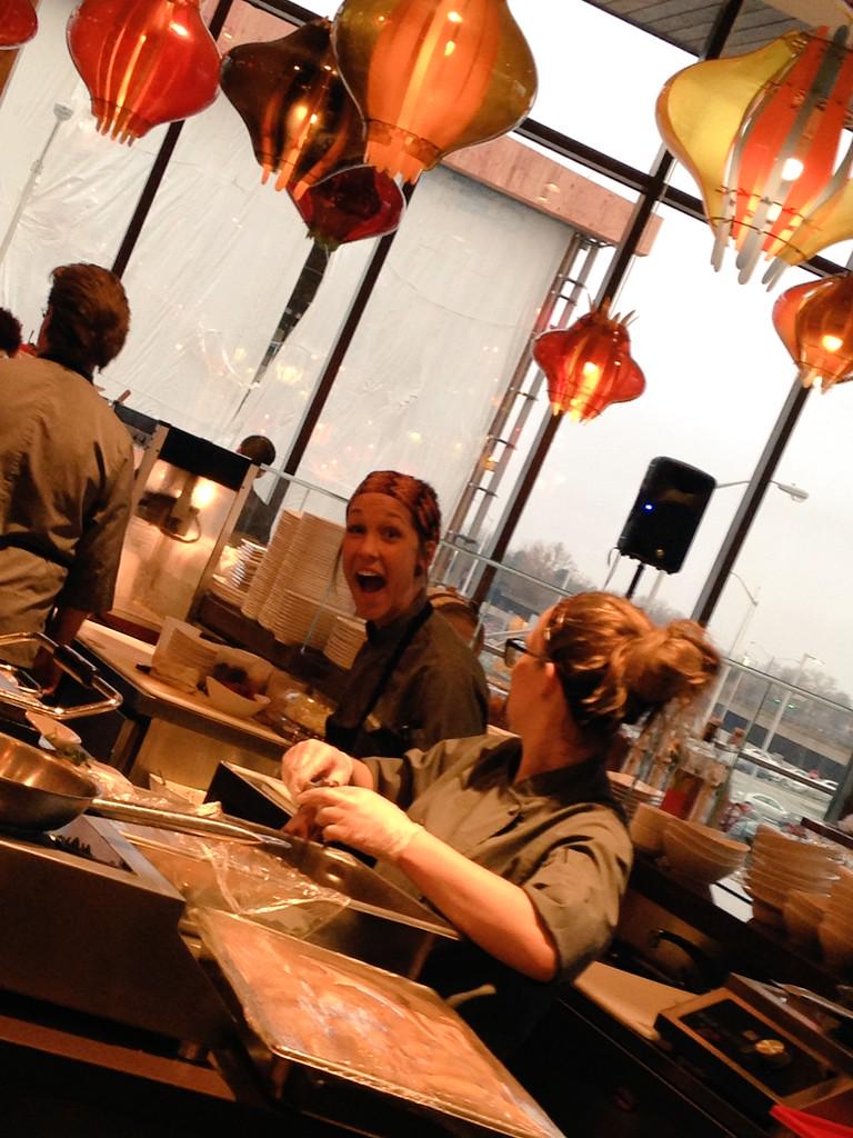 the_alexander's tweet photo. The team is preparing for the welcome reception in @Plat99Indy #Connectivity2015 #vinylnight http://t.co/P4FoJDtmAp