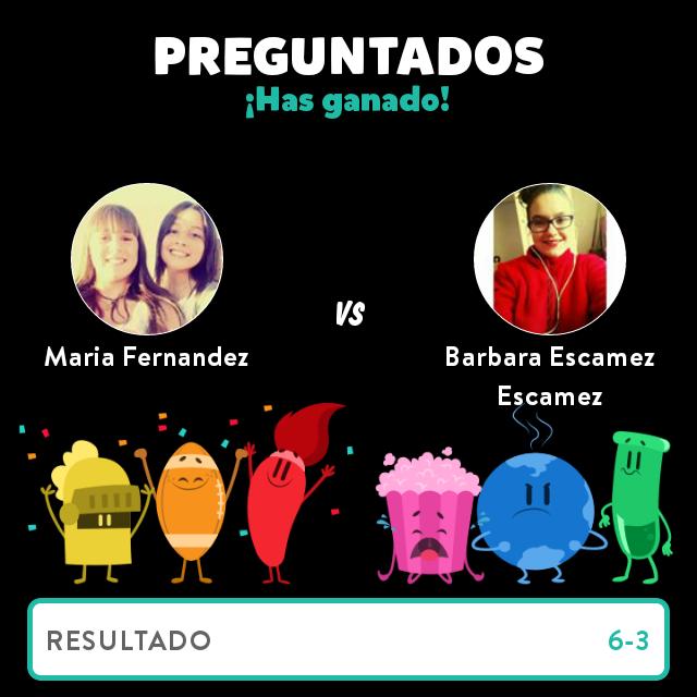 mariah1139's tweet photo. ¡Gané una partida contra Barbara Escamez Escamez en Preguntados! - http://t.co/Su3fSqJVx5 http://t.co/3fdRshOL2i