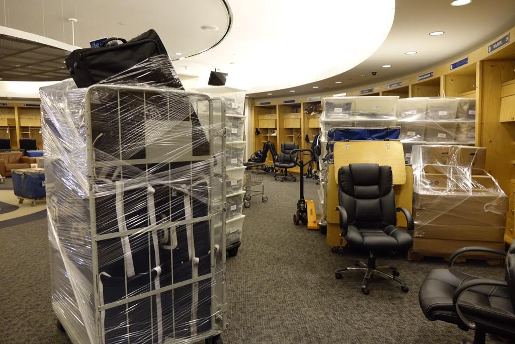 Padres's tweet photo. It's a busy day in the clubhouse as they pack for truck day on Friday. Anything else going on today? http://t.co/narPNxGyIT