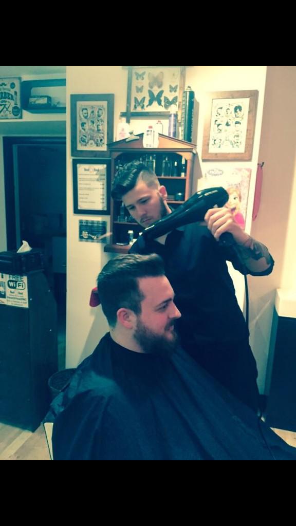 head2headbarber's tweet photo. Due to our continuing success at #head2headinc #cowgate this will be our new barber #benmorrison 💈✂️ http://t.co/5cCZXSYwR4