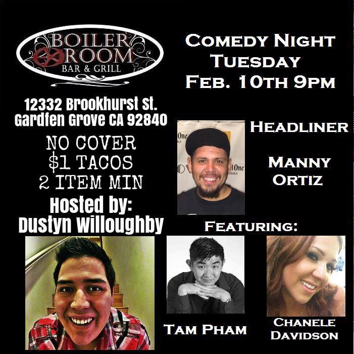 DustyWills's tweet photo. Comedy night tomorrow in Garden Grove!! With @TamPhamComedy http://t.co/P7IbC9rJiE