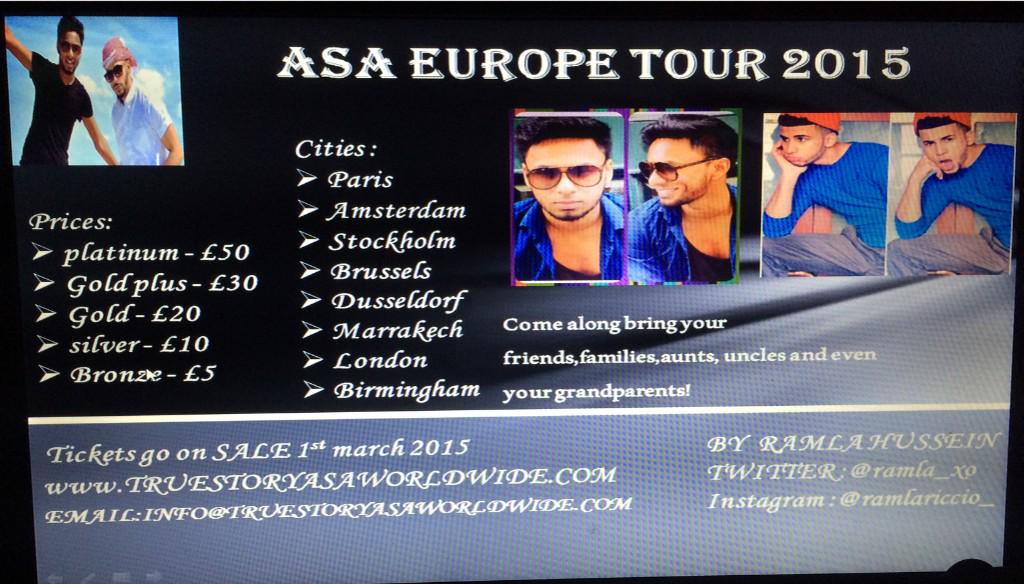 Ramla_xo's tweet photo. Tried my best got plenty more to come ๐๐๐๐ฉ@ASA_EuropeTour @naz_promotions #ASAEuropeTour2015 #ASAMayhem http://t.co/jQJiSY5j94
