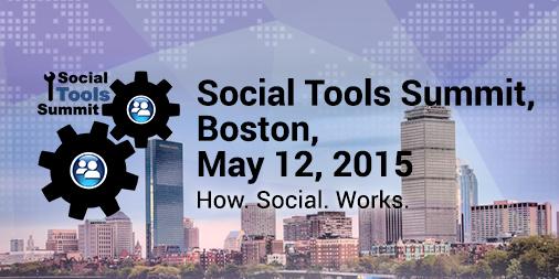 SocialVideoLive's tweet photo. The 1st Social Tools Summit is coming to #Boston May 12th! Won't you join us? http://t.co/aACxfZdwV3  #SocialTools15 http://t.co/y2EYEsFQrc