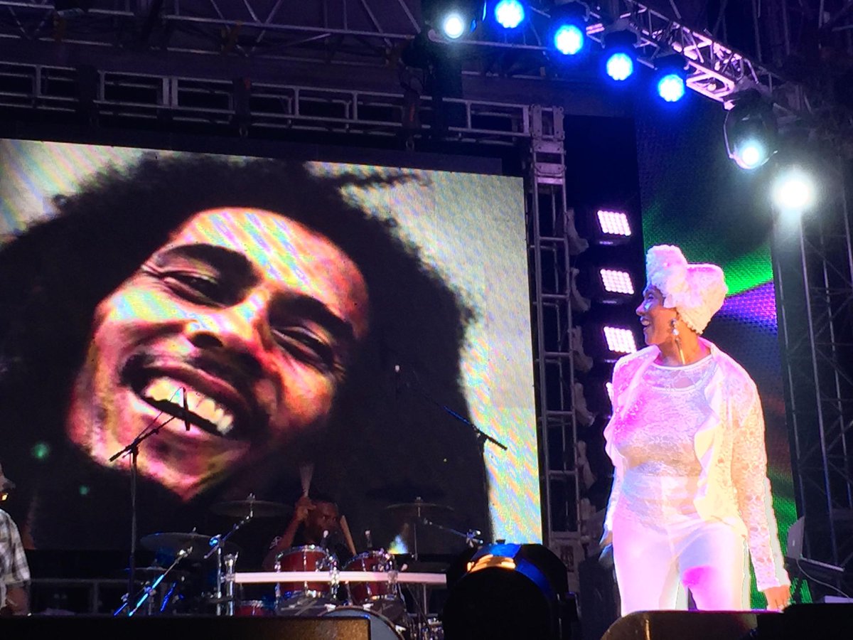 Still recovering from #BobMarley70 last saturday. See this wonderful pic of the beautiful <a href="/MarciaGriffiths/">Marcia Griffiths</a>