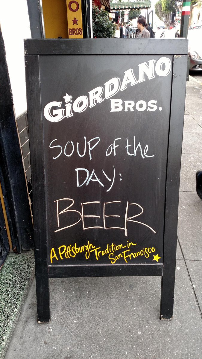 giordanobros's tweet photo. RT @StAlfongzo: I went to @giordanobros for Pastrami and stayed for the Soup! #Beer in #SF http://t.co/rMZGWwYuxV