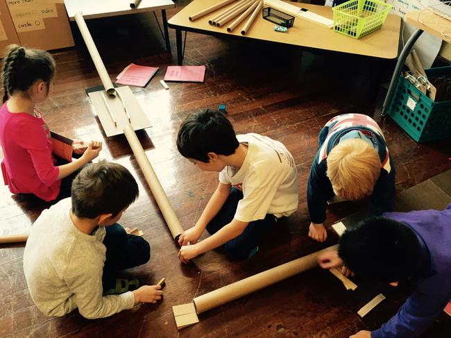 msMecksclass's tweet image. Physicists work together to build ramp systems. #learningisloud #QAE