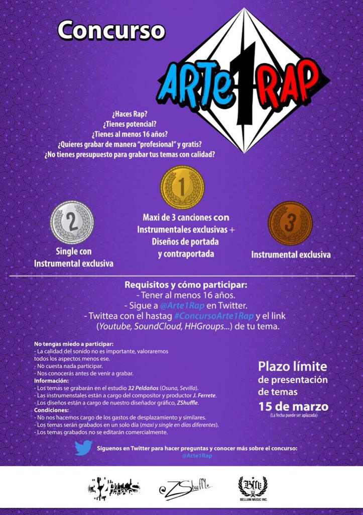 Arte1Rap's tweet photo. Haces rap? Quieres alguno de nuestros premios? Presentate http://t.co/BpbloqgBou