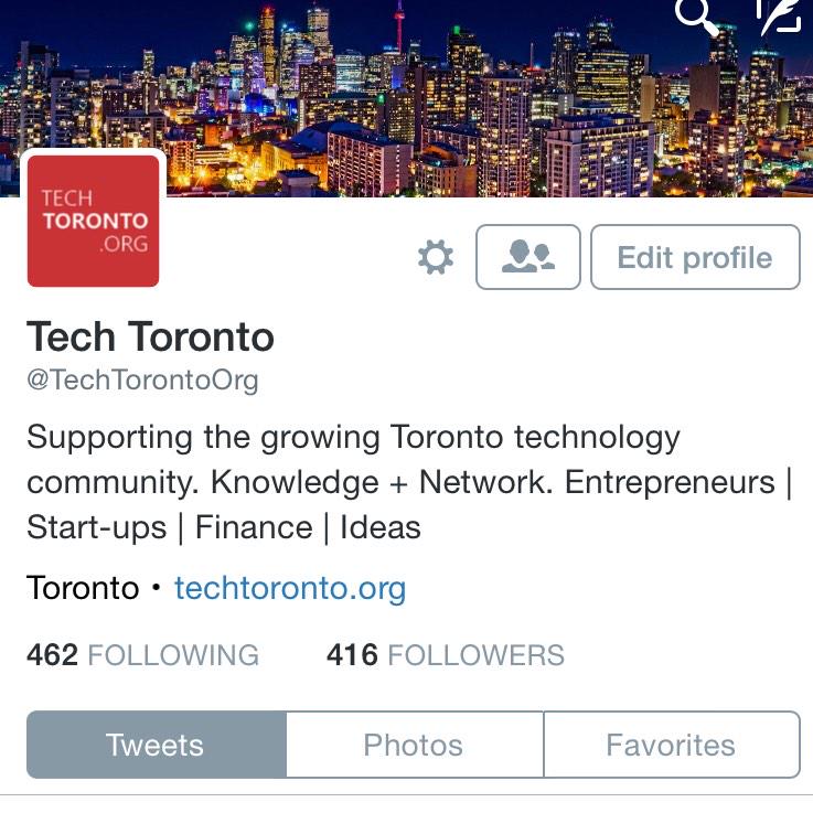 TechTO's tweet photo. 416 followers? What a wonderfully ironic way to end the Feb #TOTechMeetup. See you March 9th! http://t.co/7TFgyiz99U http://t.co/u74pKYwxMy