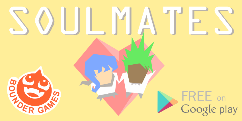 BounderGames's tweet image. SURPRISE, and happy #ValentinesDay! We're releasing #Soulmates for FREE on @GooglePlay to celebrate! #indiedev