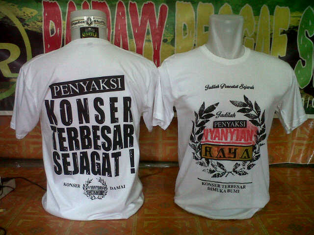 BONGKARcloth's tweet photo. T shirt Konser Raya • Size M L XL • IDR 80 k • minat!? • cp: 083877722380 / 2682164B #BONGKARcloth #TshirtIwanFals http://t.co/PM08pj2QAT