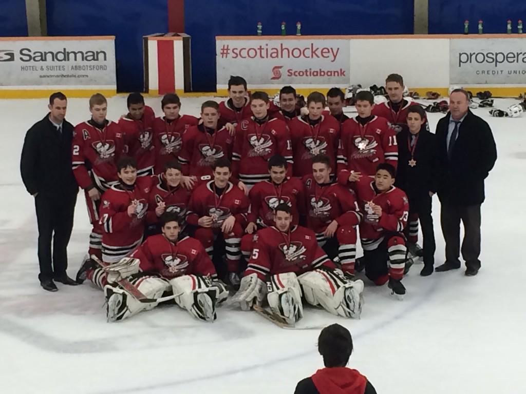 HaroldWiens's tweet photo. Bantam A1 hawks win bronze with a 3-1 win over cloverdale at Dallas Saunders tournament. @Peter_Hay_Dev http://t.co/8iXSi0LKoI